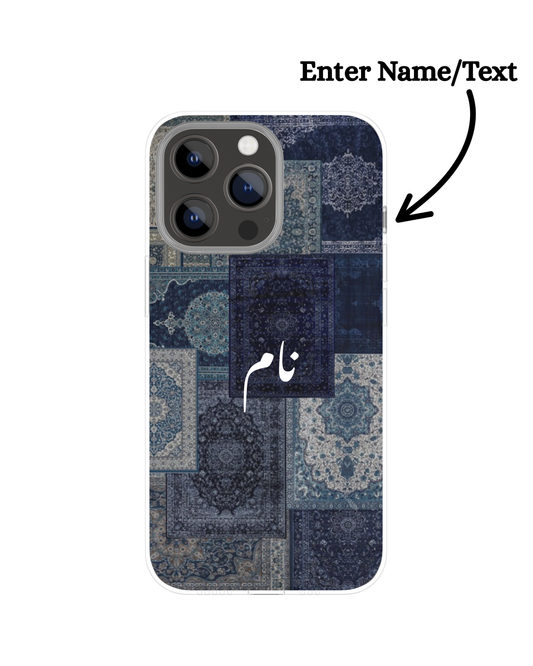 Customize Blue Arabic Pattern Themed Phone Case